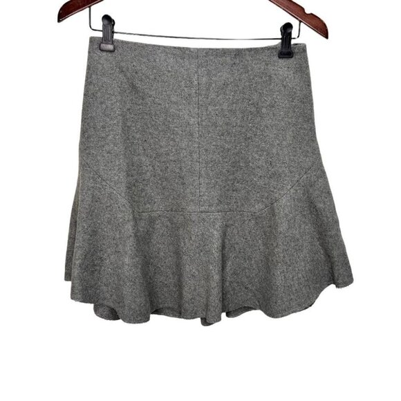 Madewell Grey Wool Mini Skirt Size 4 - Picture 1 of 8